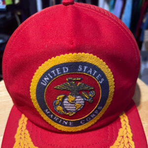 Vintage Red Mesh United States Marine Corps Trucker Cap